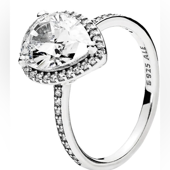 Pandora Teardrop Diamond Ring - Picture 1 of 1